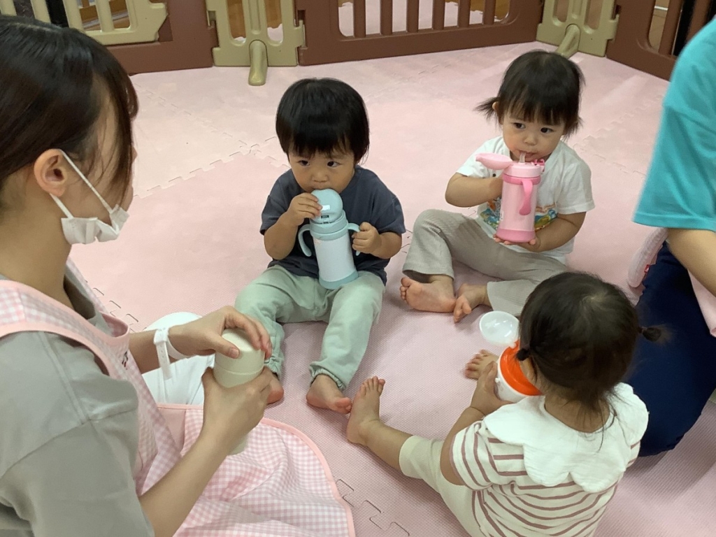 水分補給の様子