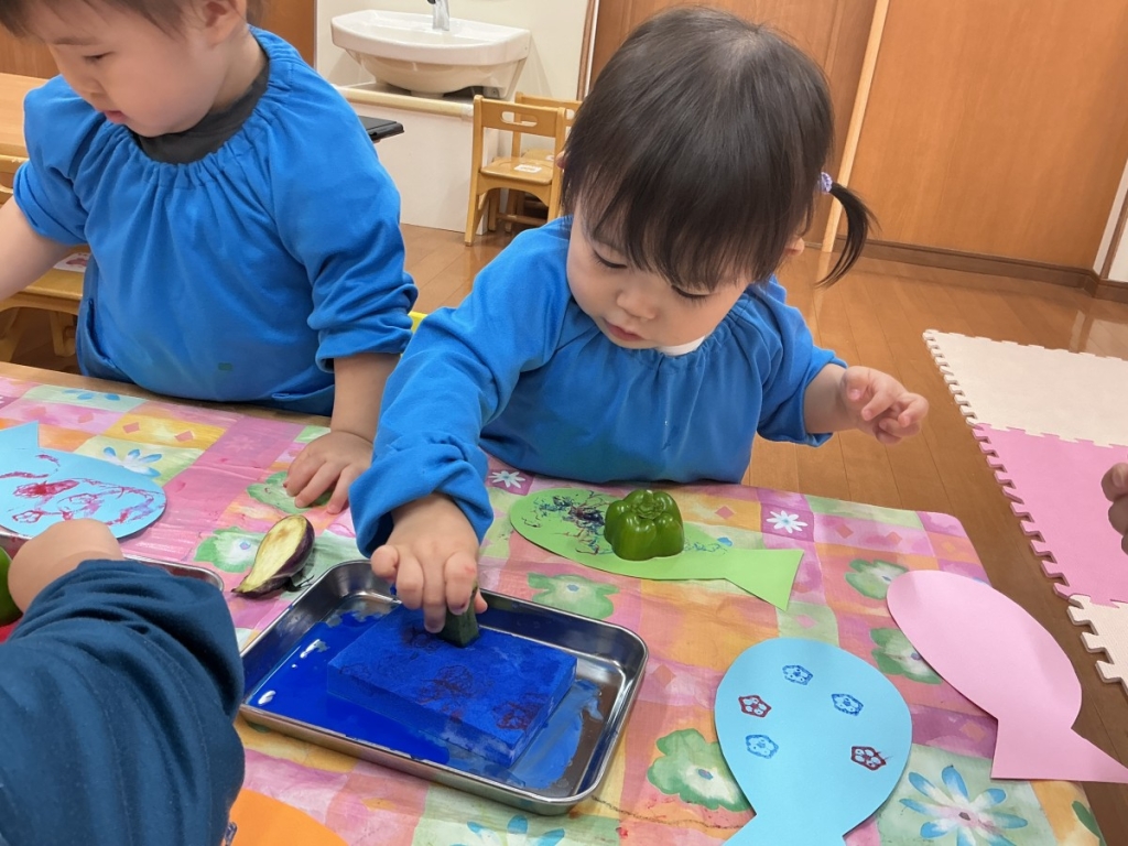 1歳児スタンプの様子