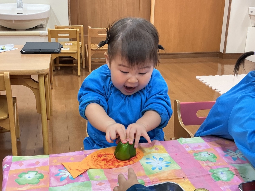 1歳児スタンプの様子