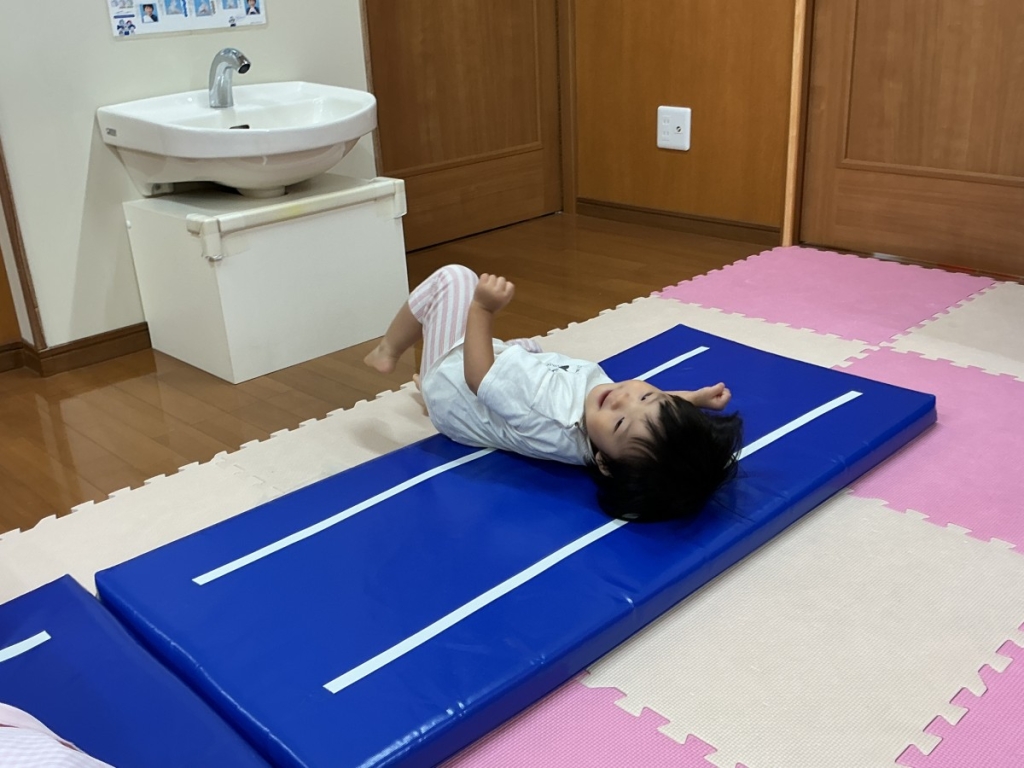 9月運動プログラムの様子(いるか・横転)