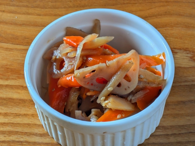 れんこんと人参のきんぴら