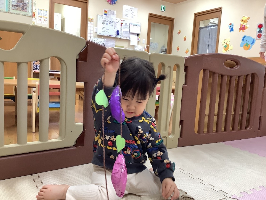 さつまいもほりごっこの様子