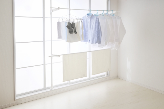 部屋干し　花粉症対策