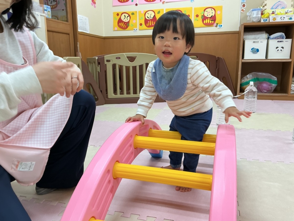 1月運動プログラム~梯子渡り遊び~最後写真