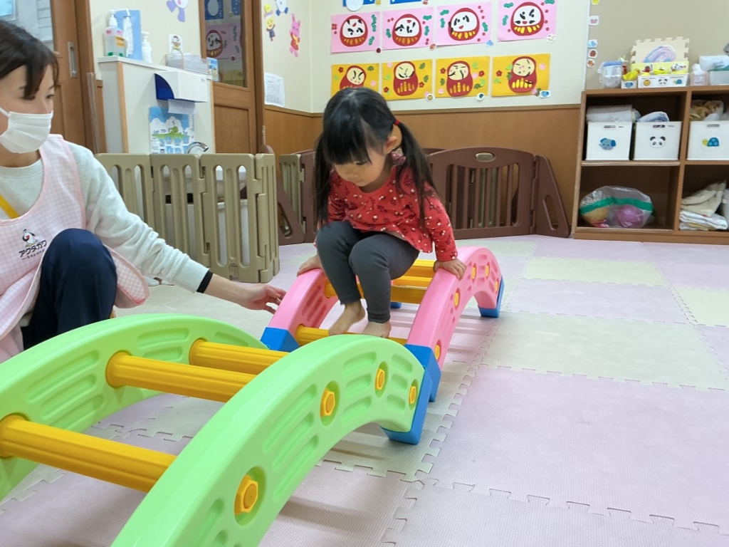 1月運動プログラム~梯子渡り遊び~最後写真