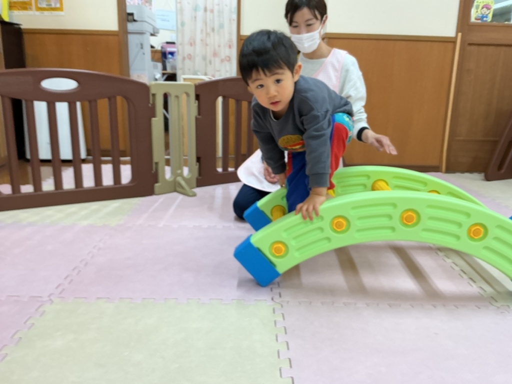 1月運動プログラム~梯子渡り遊び~最後写真